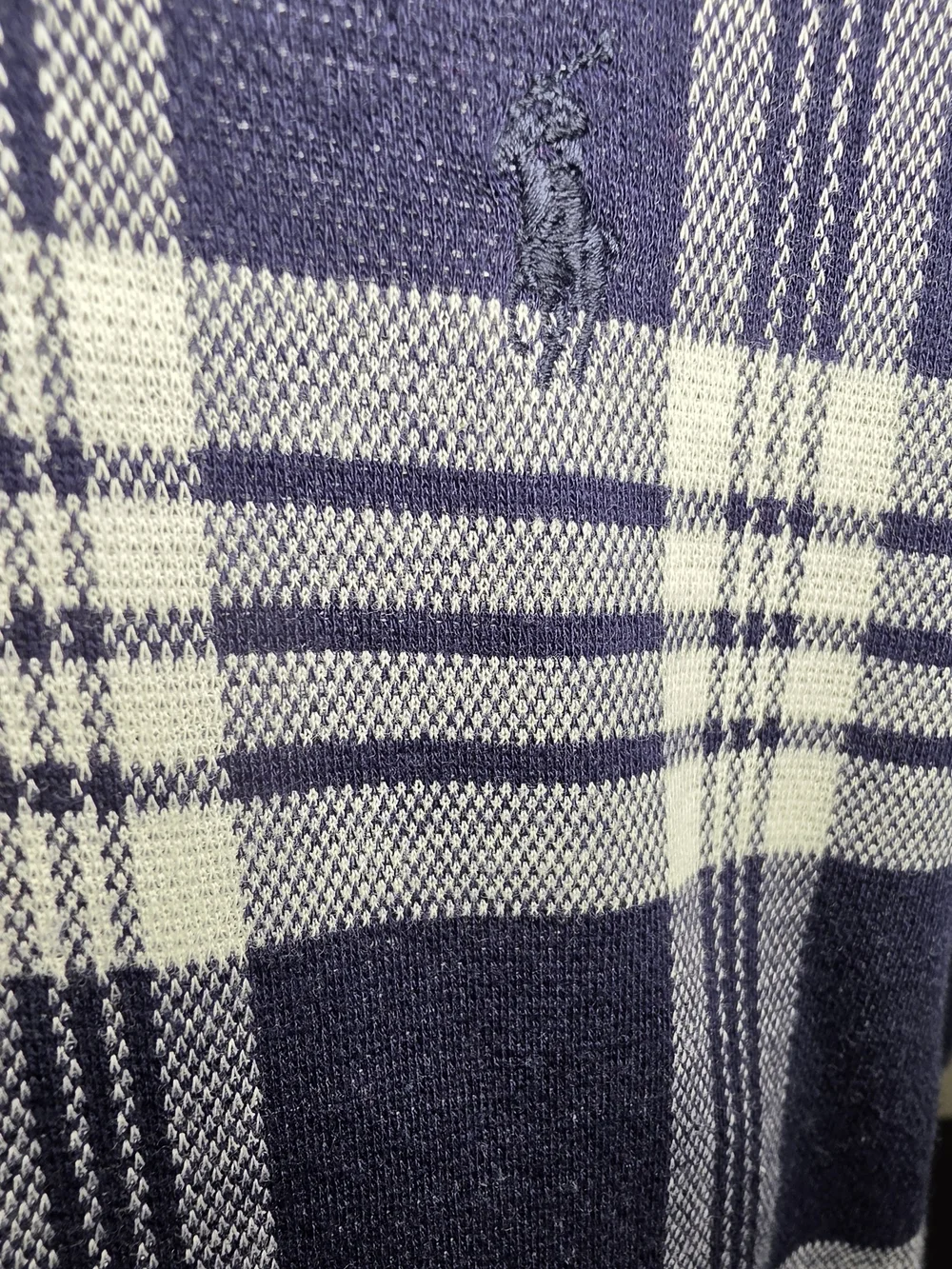 Polo by Ralph Lauren Navy & White Plaid Short-Sleeve Polo